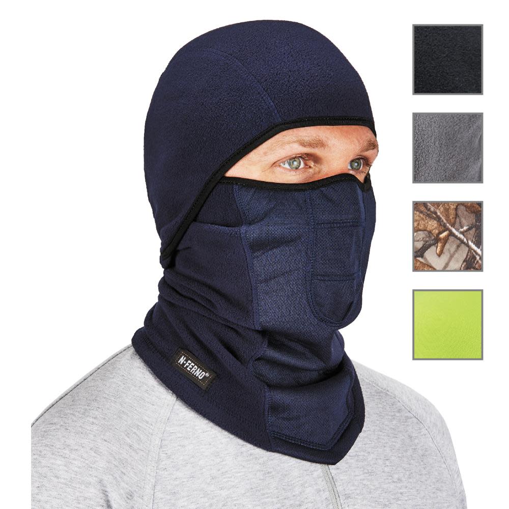 Ergodyne N Ferno 6823  Balaclava Face Mask Windproof Hinged Navy ;