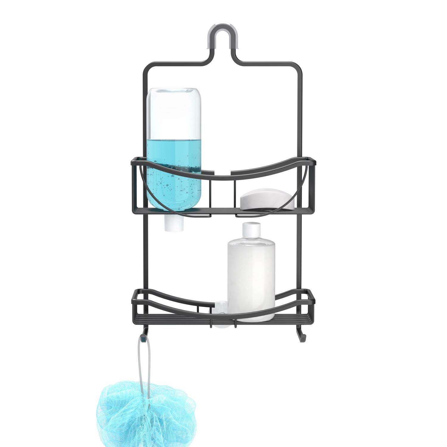 Better Living Venus 19.5 in. H X 4.5 in. W X 11 in. L Matte Black Shower Caddy