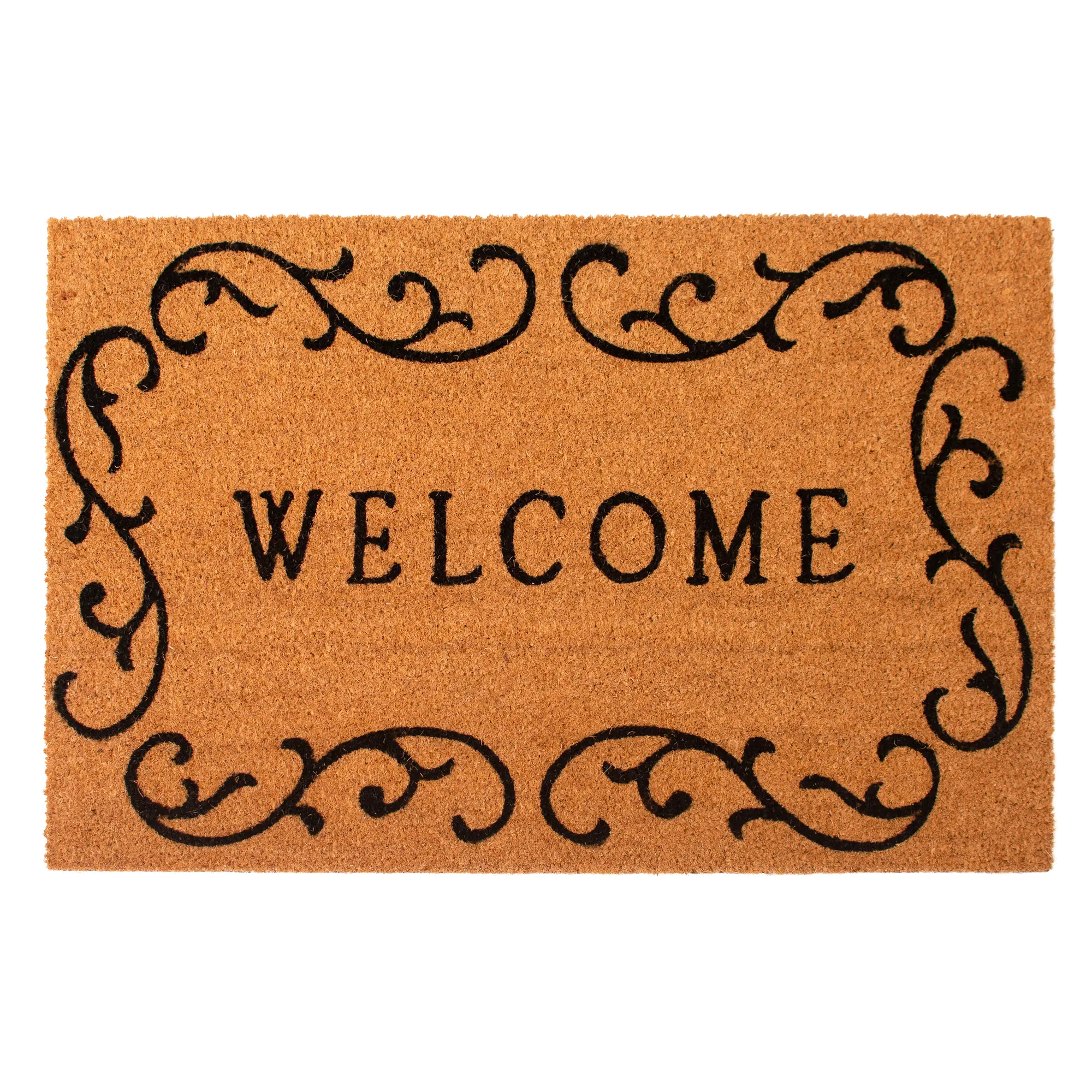 Welcome Curly Q Doormat