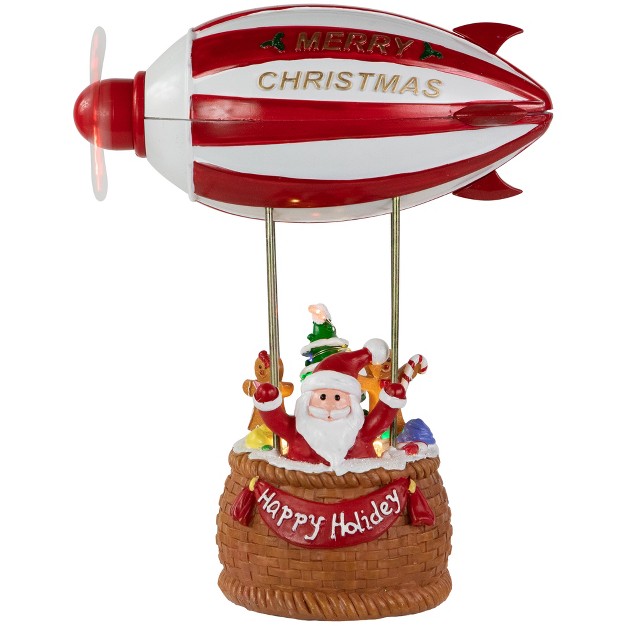 Red And White Musical And Animated Blimp Christmas Figure