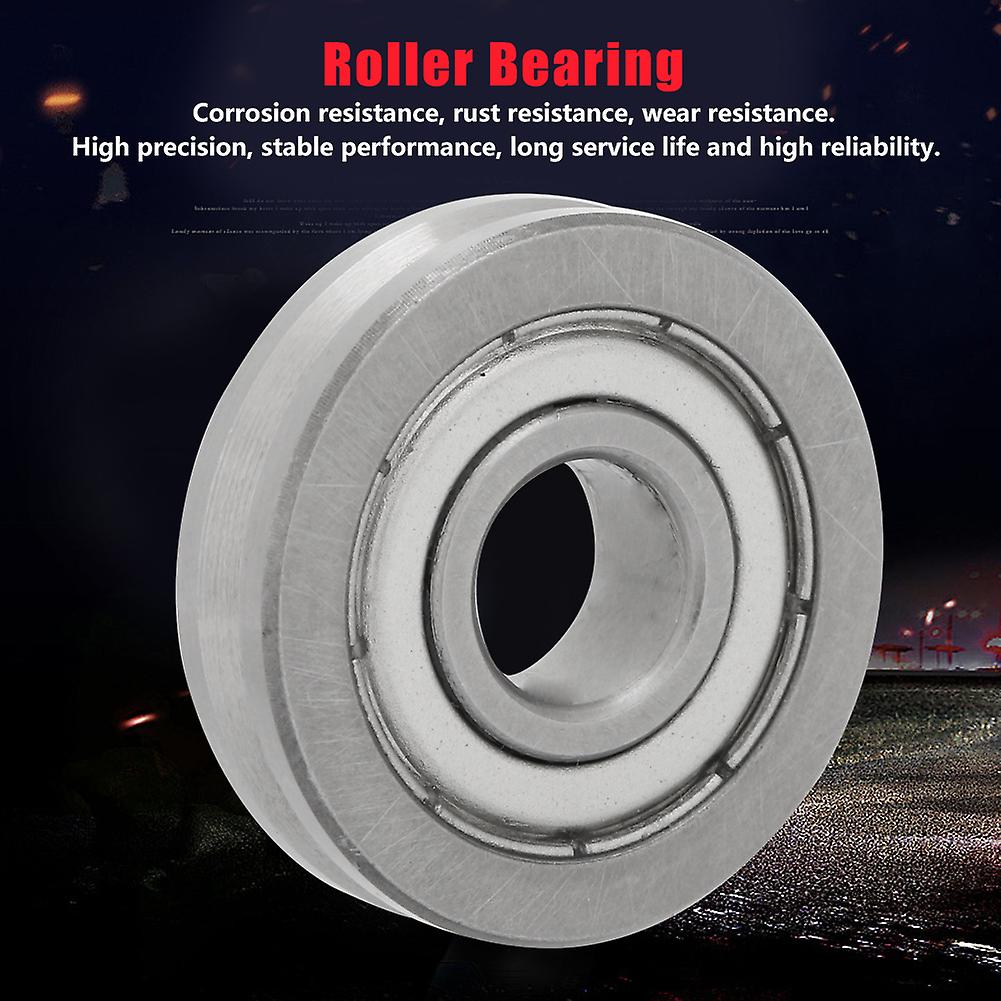 V6000zz Steel V Grooved Single Roller Guide Bearing10mm Bore 30mm Od 8mm Thickness