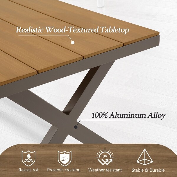 Rectangular Aluminum Dining Table