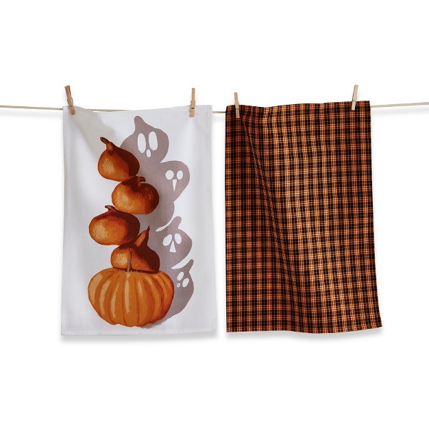 Tag Pumpkin Shadow Dishtowel Set Of 2