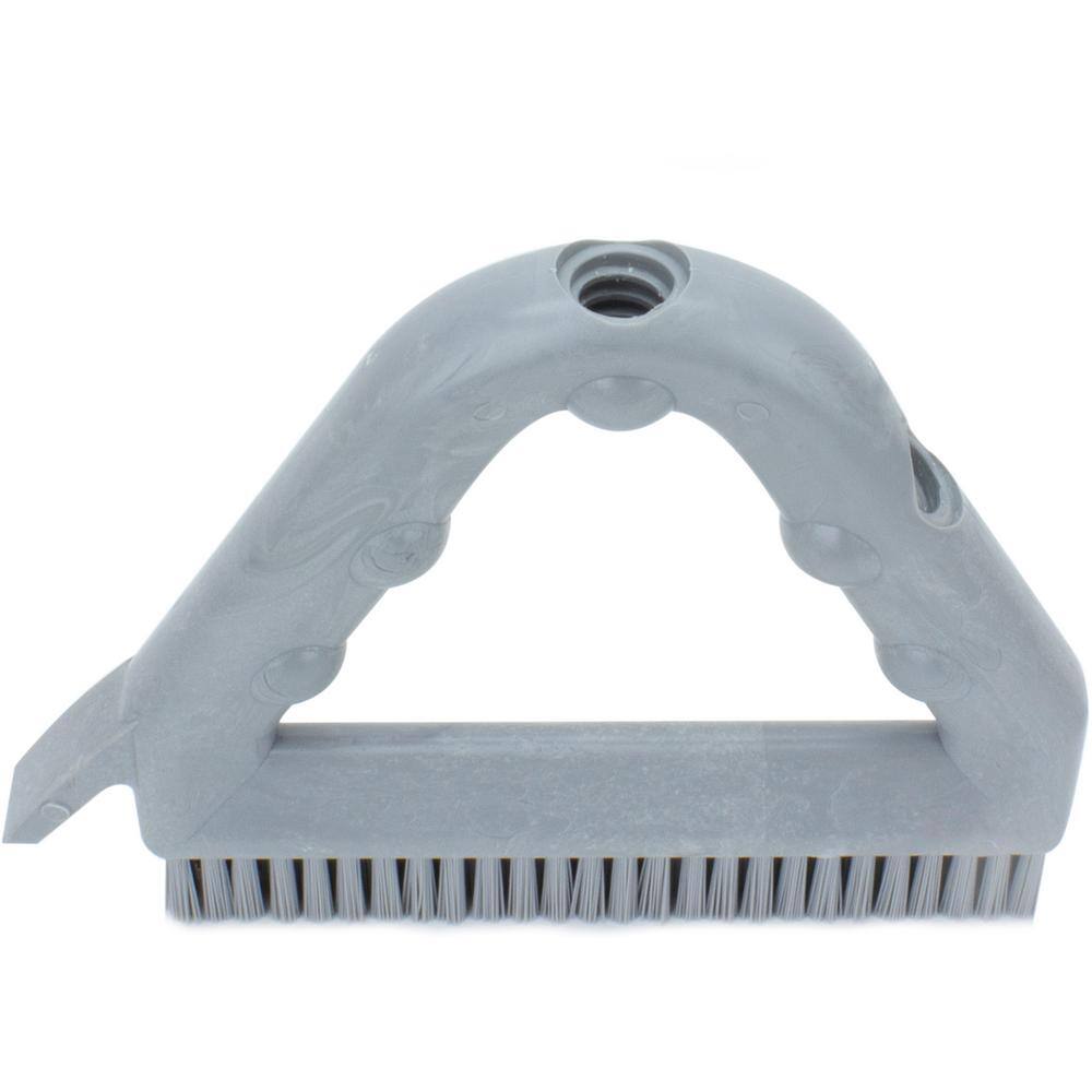 CFS Brands Sparta 9 in. Gray Polyester Tile and Grout Brush (4-Pack) 41323EC23