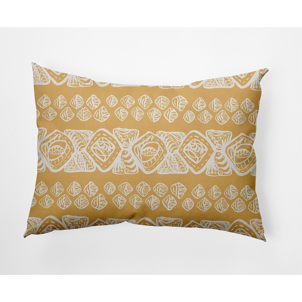 Tribal Geo Faux Linen Pillow