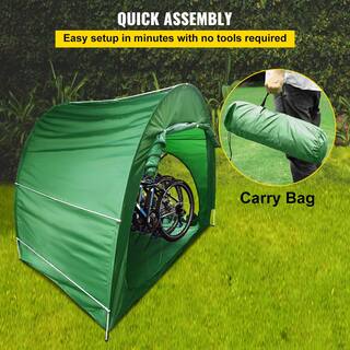 VEVOR Outdoor Waterproof Bicycle Storage Shed with Carry Bag 420D Oxford Fabric Bike Cover Storage Tent for 4 Bikes Green ZXCCFPLSJDKBDWIWXV0