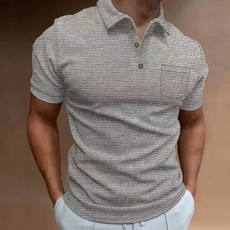 Men's Waffle Polo Shirt