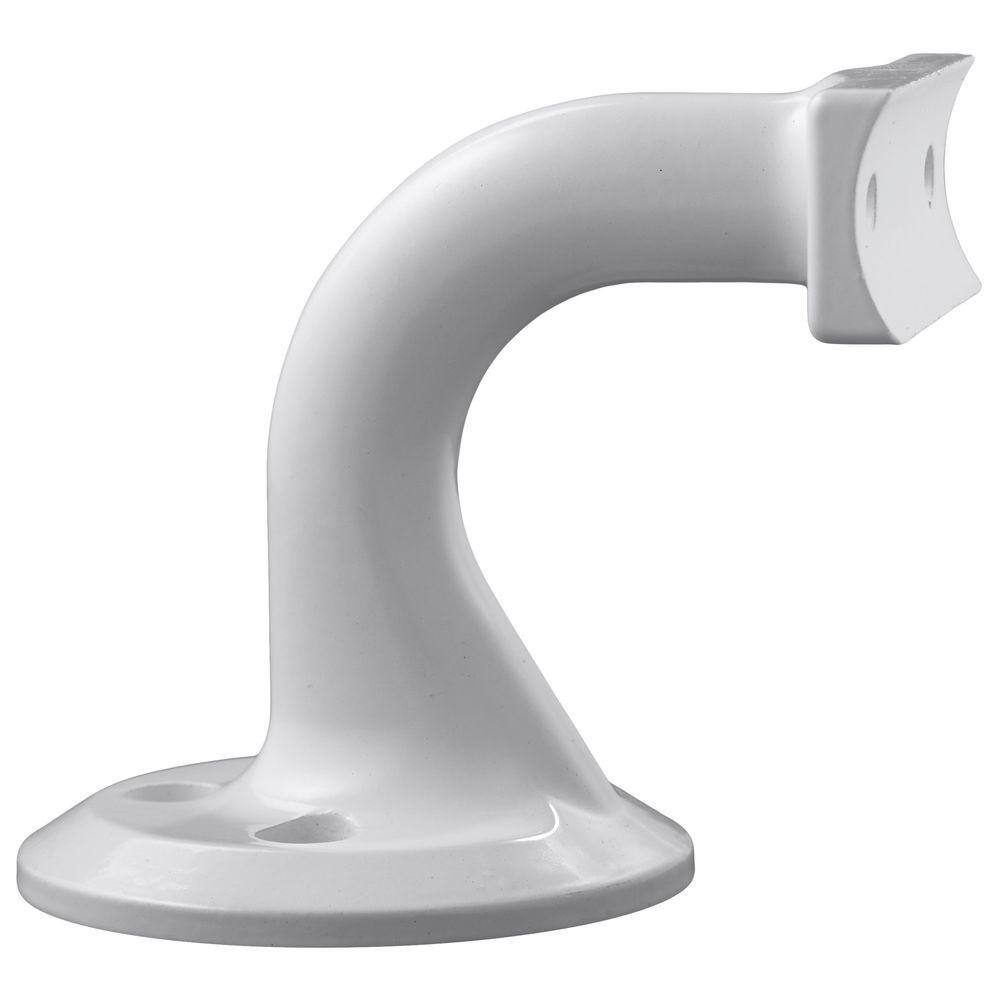 White Aluminum Offset ADA Hand Rail Bracket 235957