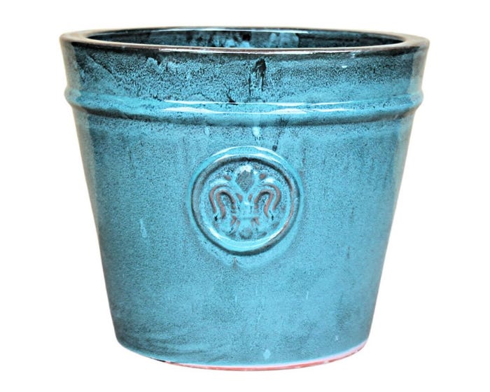 Fleur de Lis Planter， Moss Green， Small - GC0580MGS