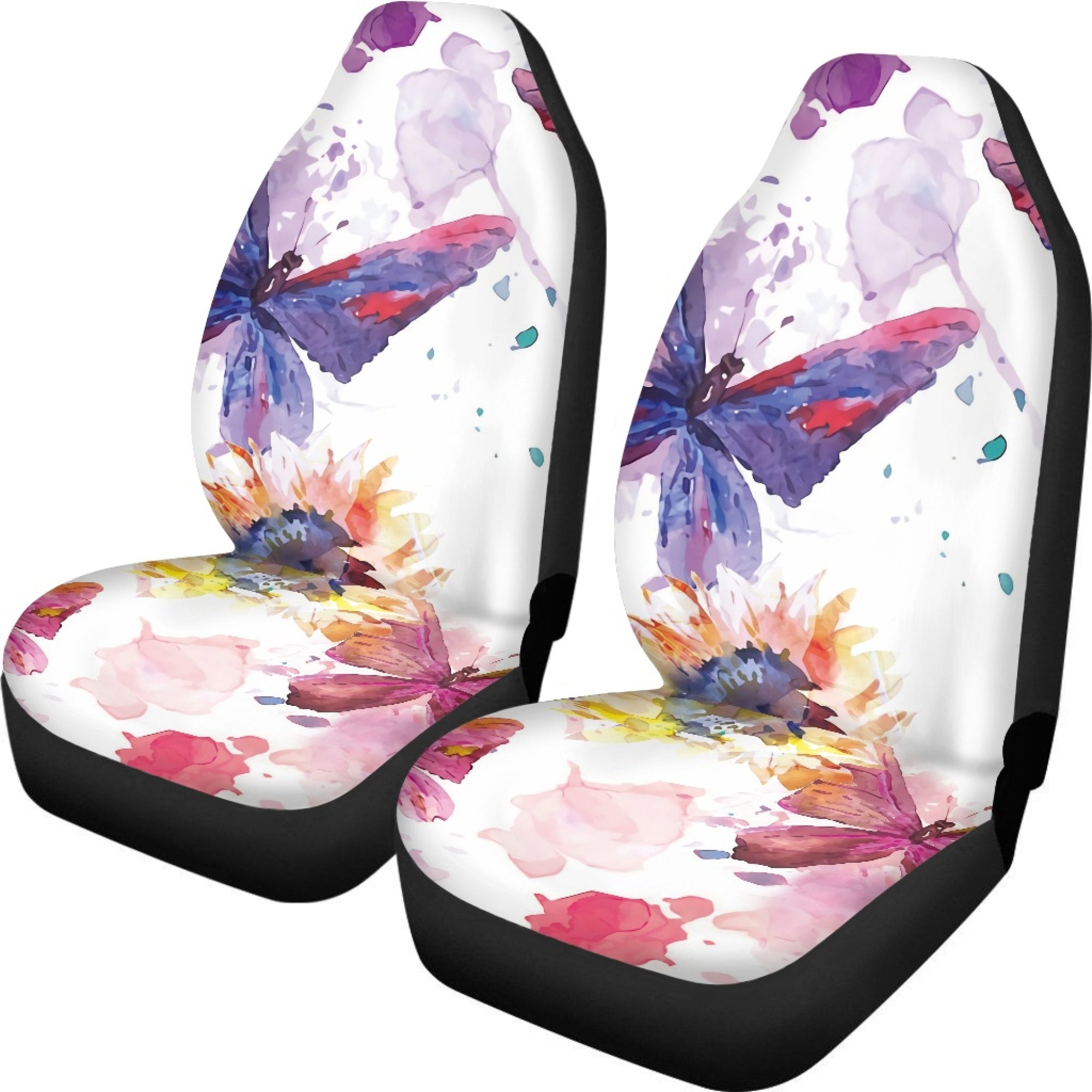 Bivenant Store Butterfly Styling Car Seat Covers Front Universal Resistant Covers Set Compatible Washable Easy Fit