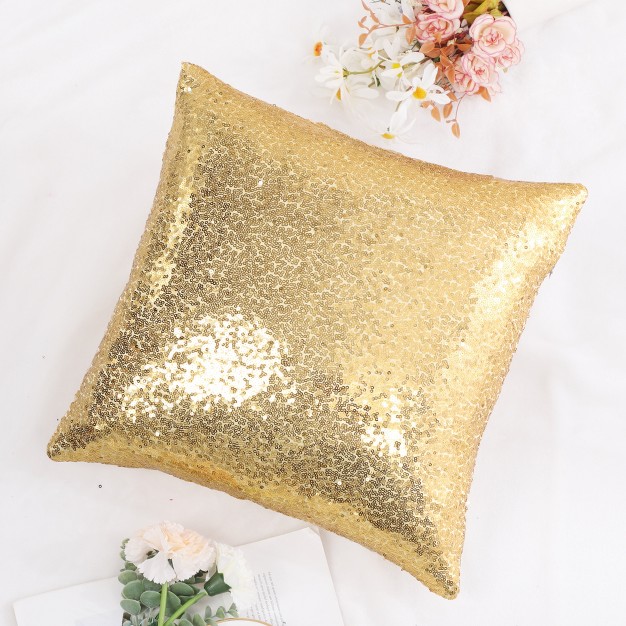 Polyester Shiny Comfy Sequin Sofa Decorative Pillow Cover Piccocasa