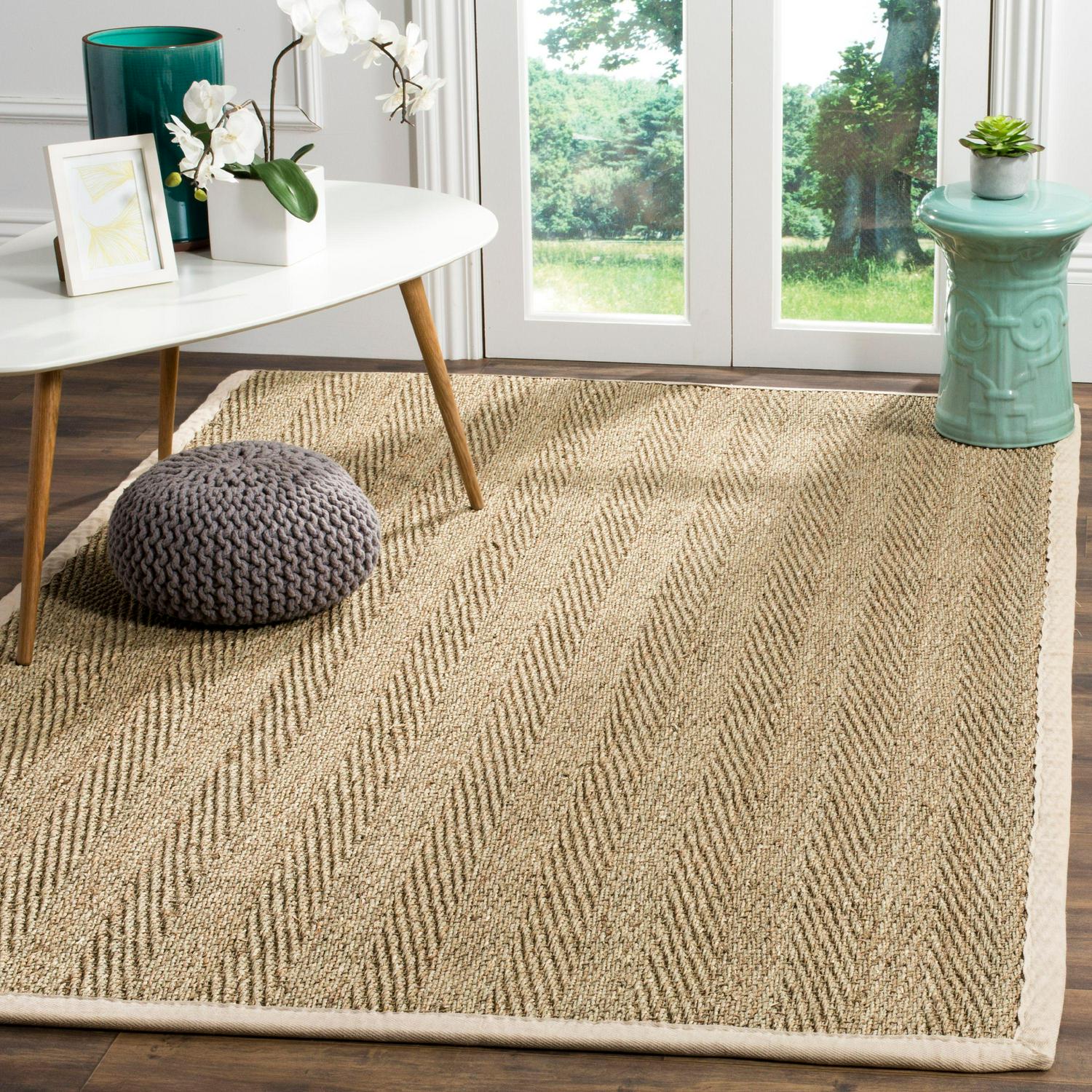 SAFAVIEH Natural Fiber Maisy Border Seagrass Area Rug Natural