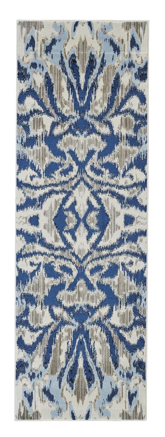 Carini Blue and Taupe Rug by BD Fine