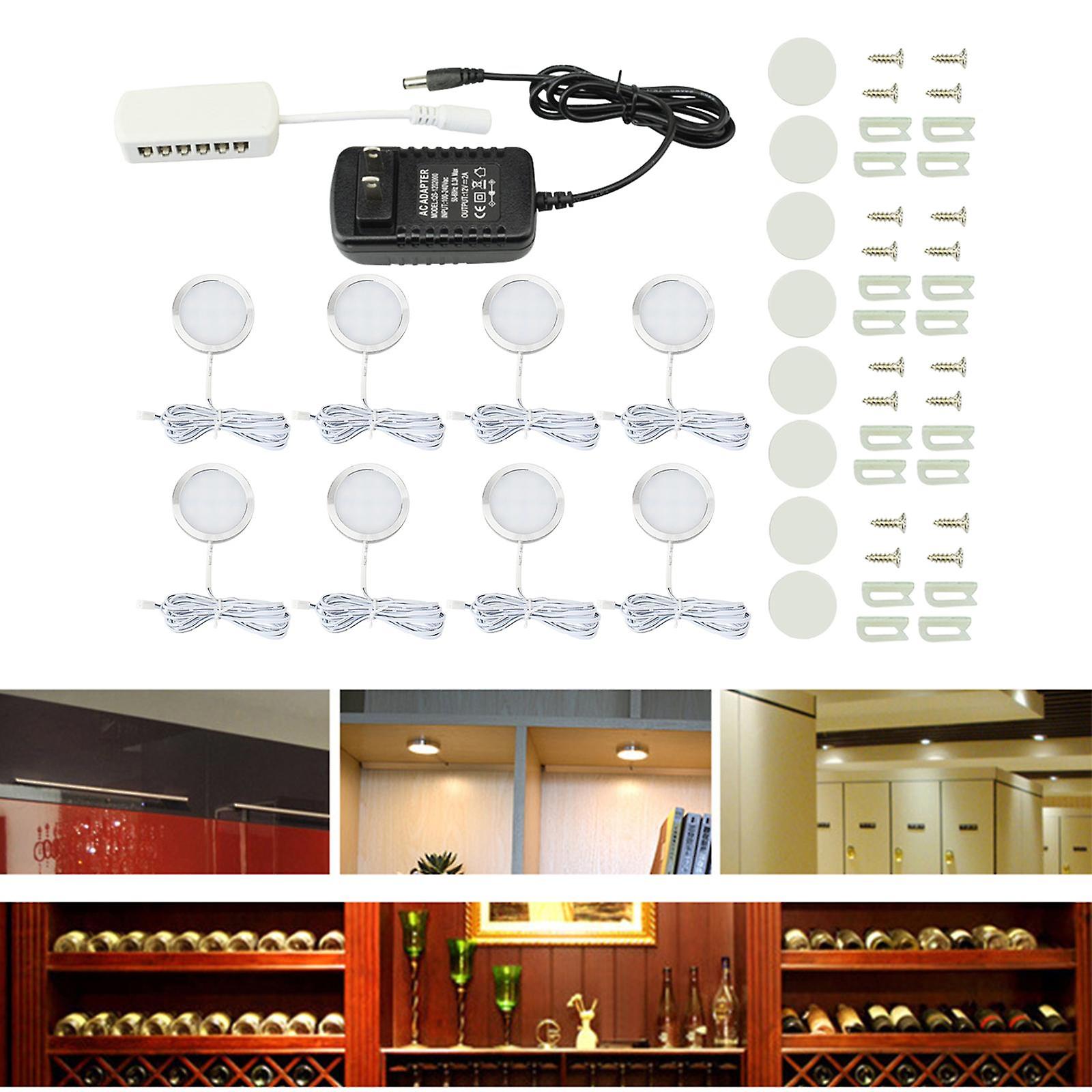 Under Cabinet Led Lighting Kit With Us Adapter 8 In 1