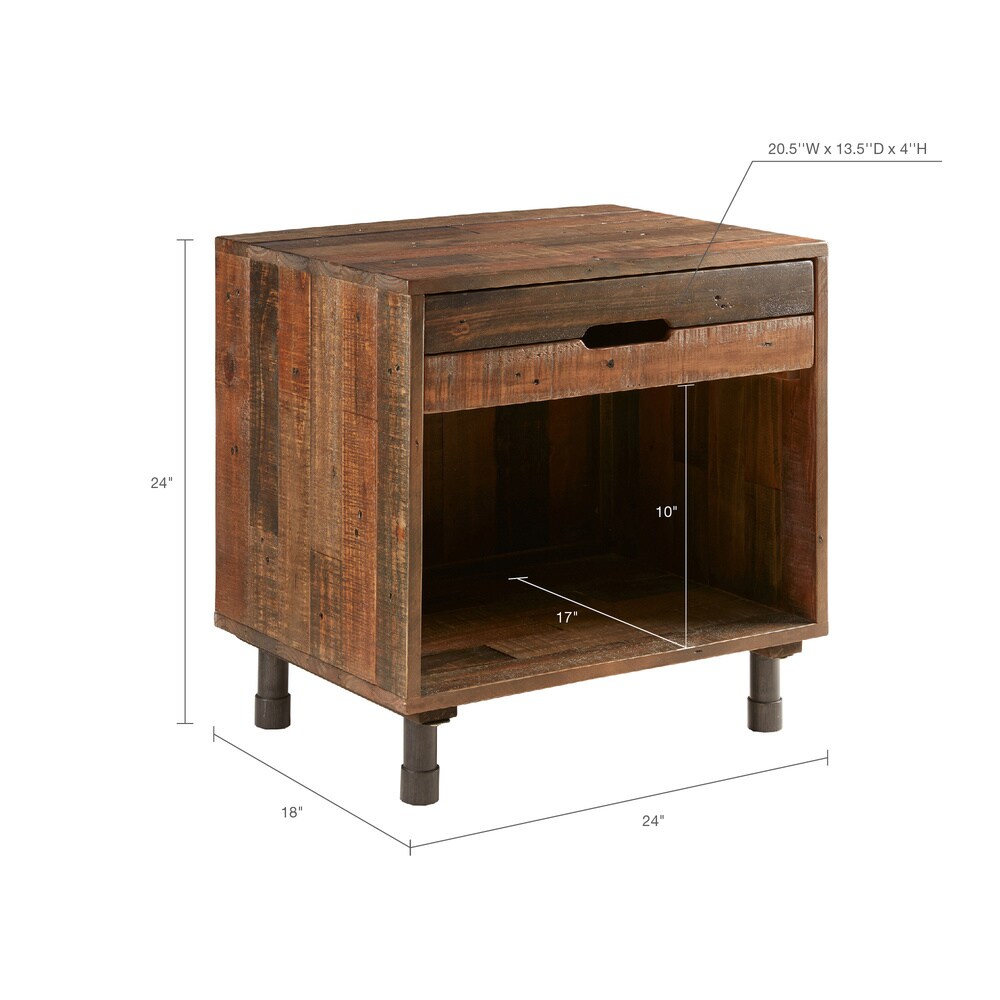 Carbon Loft Haberman Light Brown Multi Nightstand