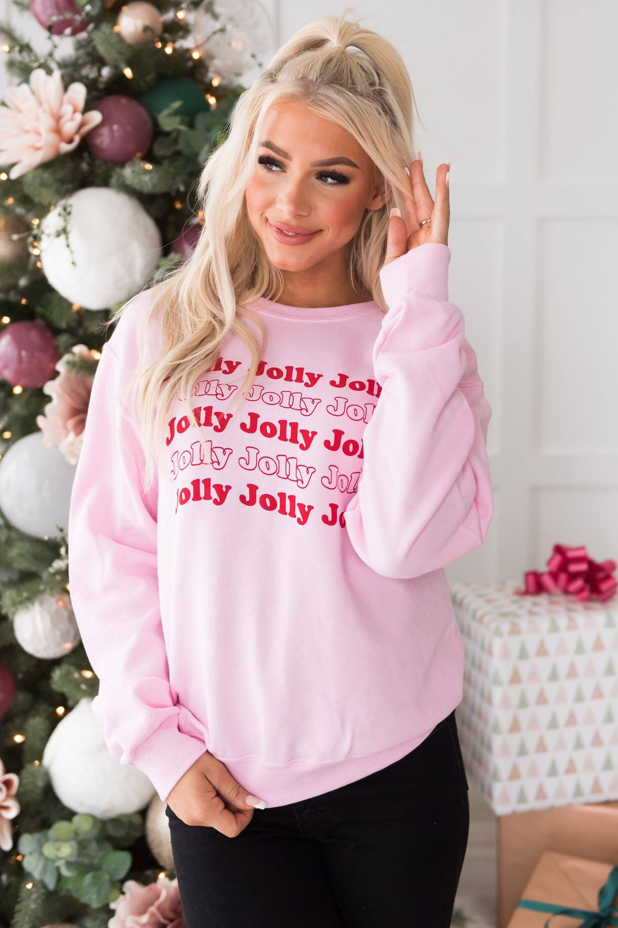 Holly Jolly Modest Sweatshirt