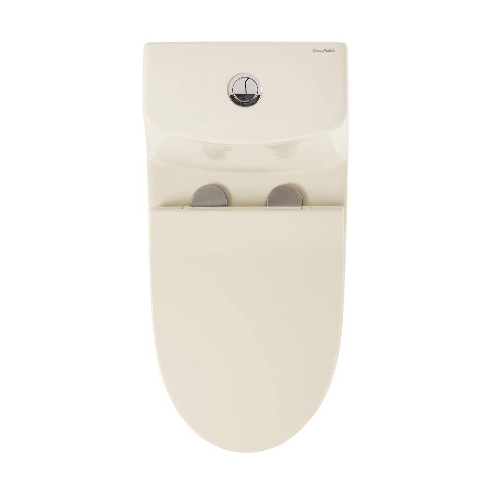 Swiss Madison Ivy 1-piece 1.11.6 GPF Elongated Toilet Dual Vortex Flush in Bisque Seat Included SM-1T112BQ