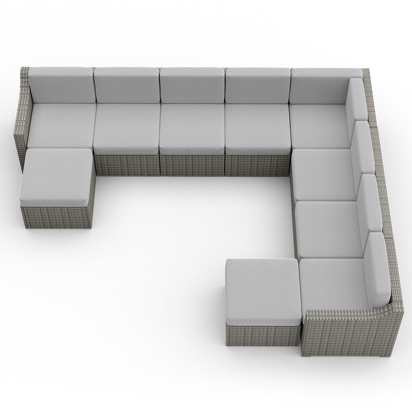 10 Piece Patio Sectional Conversation Set