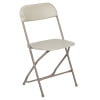 BizChair Folding Chair - Beige Plastic - 2 Pack 650LB Weight Capacity