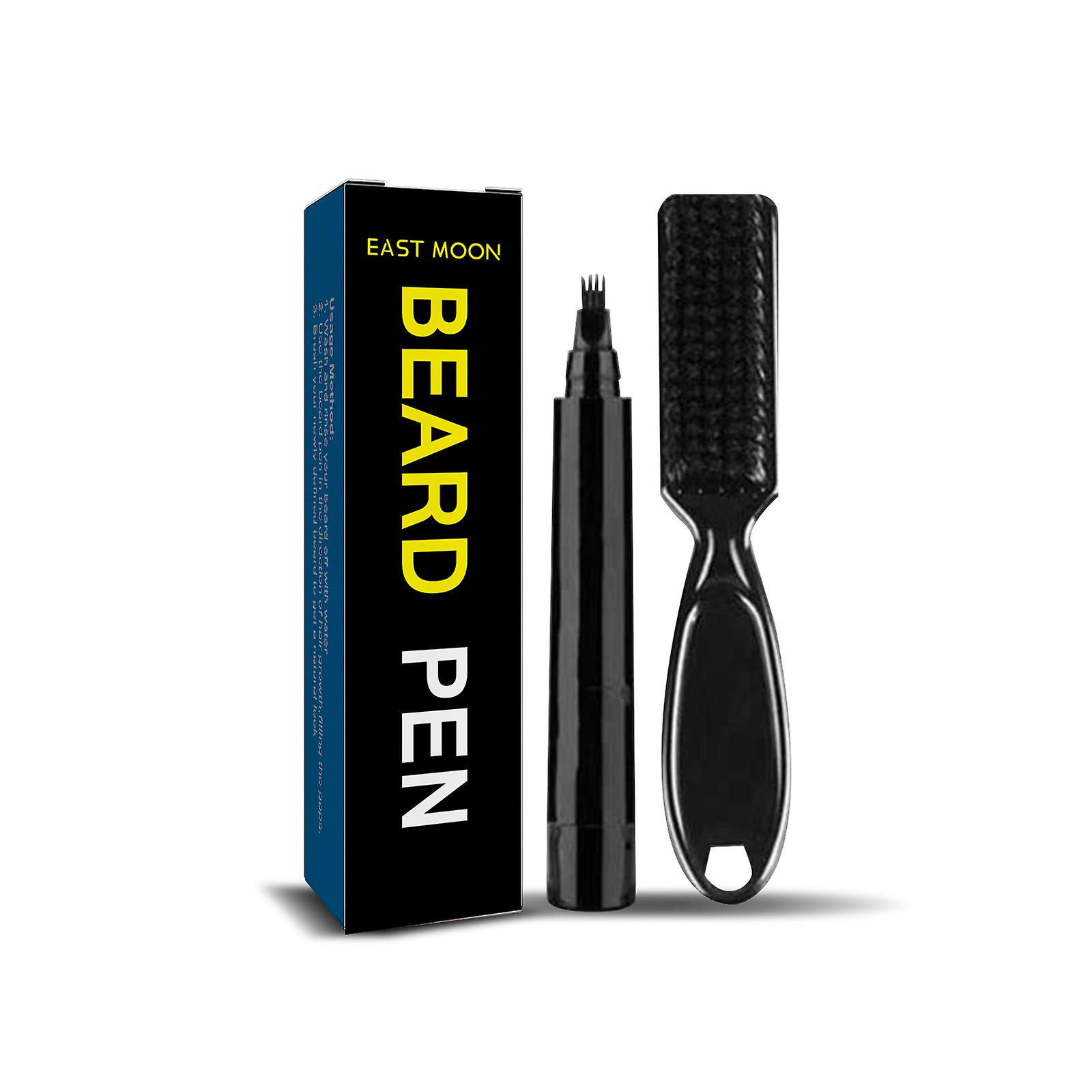 Beard Filler Pen Men's Beard Pen Beard Styling Filler Pen Waterproof Beard Brush Product Specification Black + Brush (boxed)