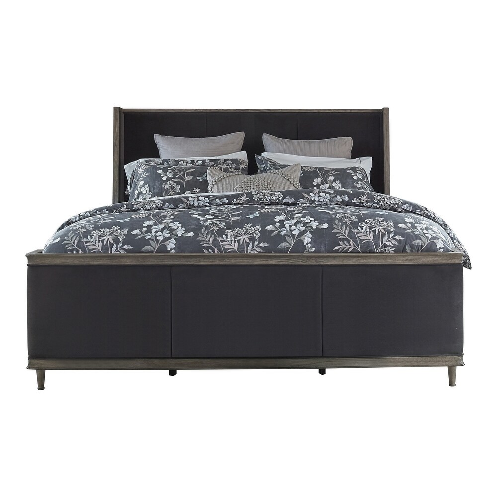 Martinique French Grey 5 piece Bedroom Set with 2 Nightstands