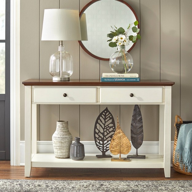 Charleston Sofa Table Off White chestnut Buylateral