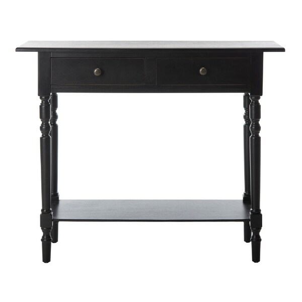 SAFAVIEH Cape Cod Black 2-drawer Console Table - 37.8