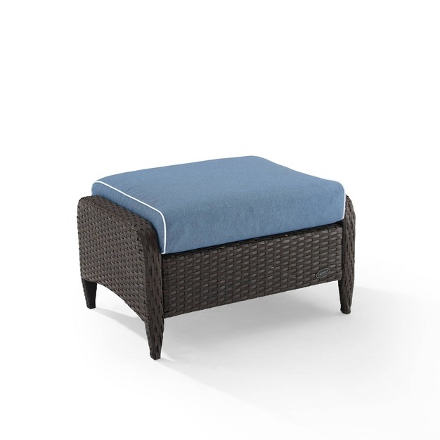 Kiawah Outdoor Wicker Ottoman Crosley