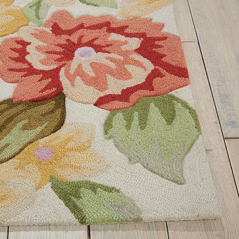 Nourison Fantasy Floral Cream Area Rug