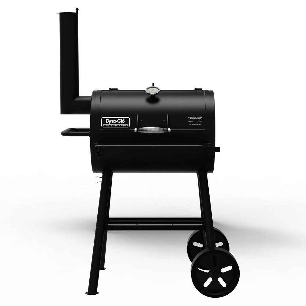 Dyna Glo 34 Inch Wide Free Standing Charcoal Grill with Collapsible   Black