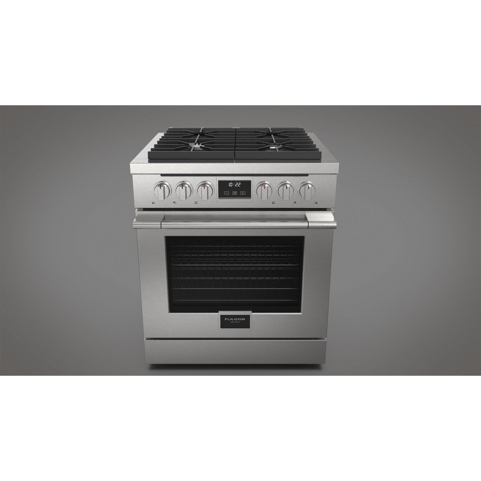 Fulgor Milano 30-inch Freestanding Gas Range with True European Convection Technology F4PGR304S2