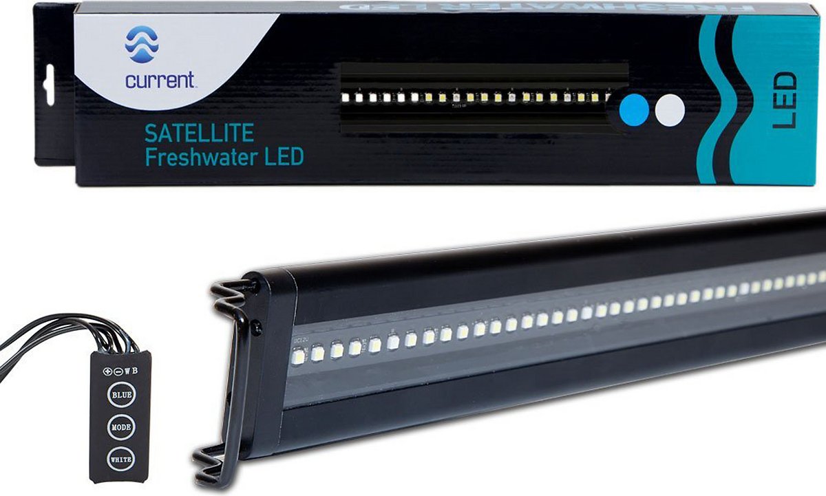 Current USA Satellite Freshwater Aquarium LED Light， 24 to 36-Inch