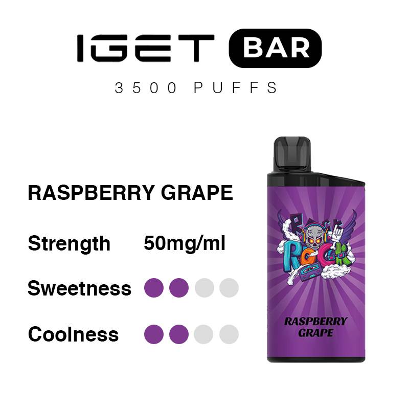 Raspberry Grape – IGET Bar 3500 Puffs