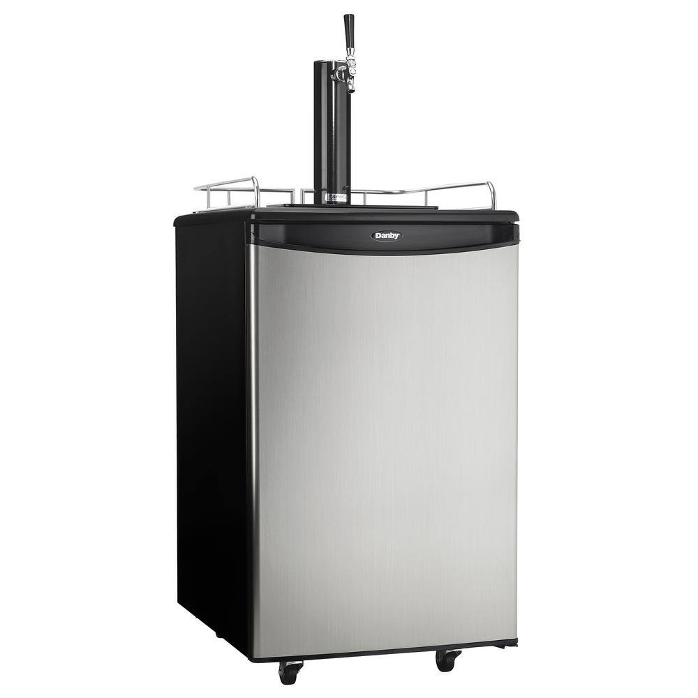 Danby 5.4 cu. ft. Single Tap Full Size Beer kegerator Dispenser in Stailess Steel DKC054A1BSLDB