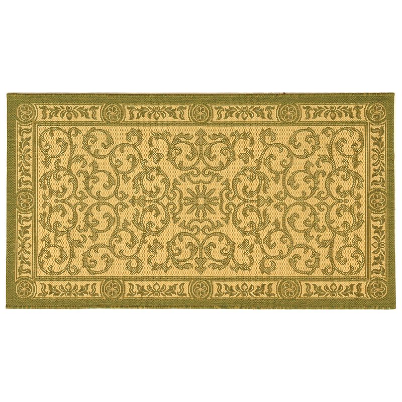 Safavieh Courtyard Vines Olive Indoor Outdoor Rug