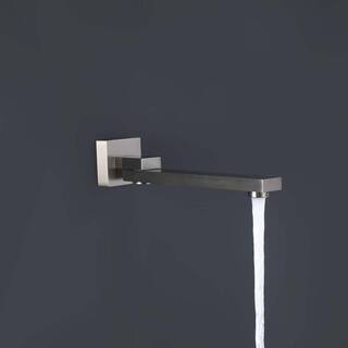 GIVING TREE 2-Spray 12 in. Square Rain Shower Head with Hand Shower and Tub Faucet in Brushed Nickel (Valve Included) HDYN-MM0034