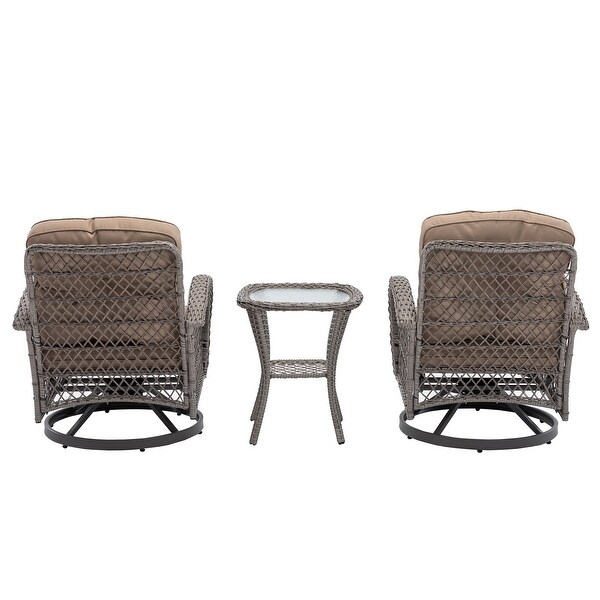 3pcs Outdoor Furniture Modern Wicker set - Overstock - 37795609