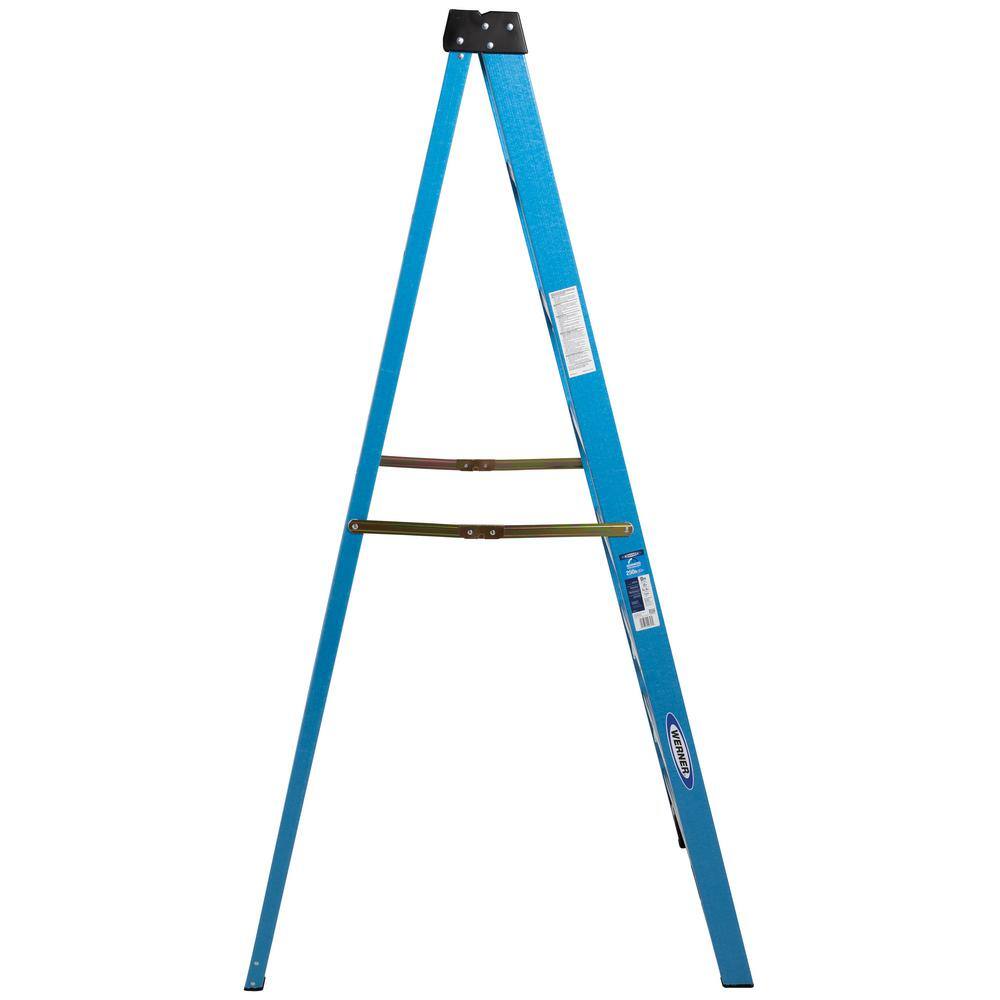 Werner 8 ft. Fiberglass Step Ladder with 250 lb. Load Capacity Type I Duty Rating FS108