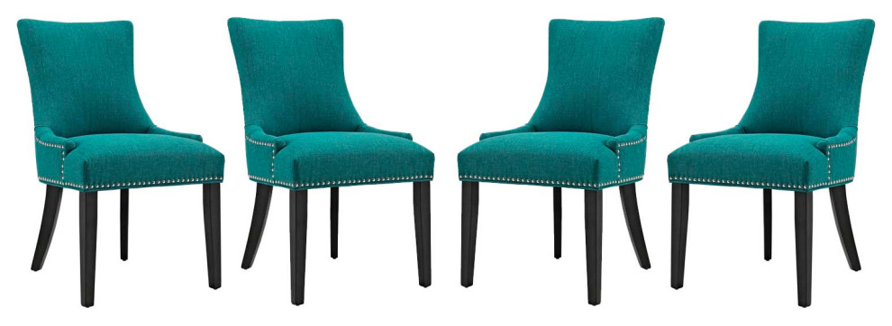 Marquis Dining Chair Fabric Set of 4 EEI 3497 AZU   Contemporary   Dining Chairs   by Kolibri Decor  Houzz