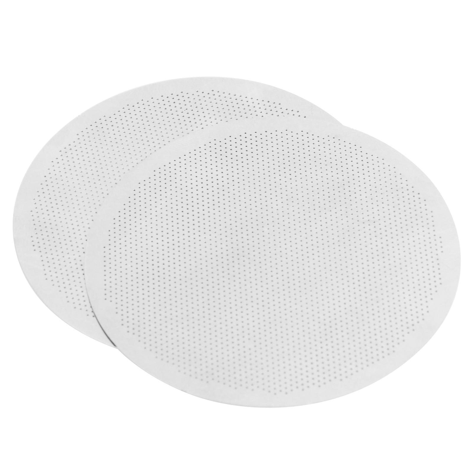 2Pcs Reusable 304 Stainless Steel Round Coffee Filter Screen Mesh Coffee Maker Accessory