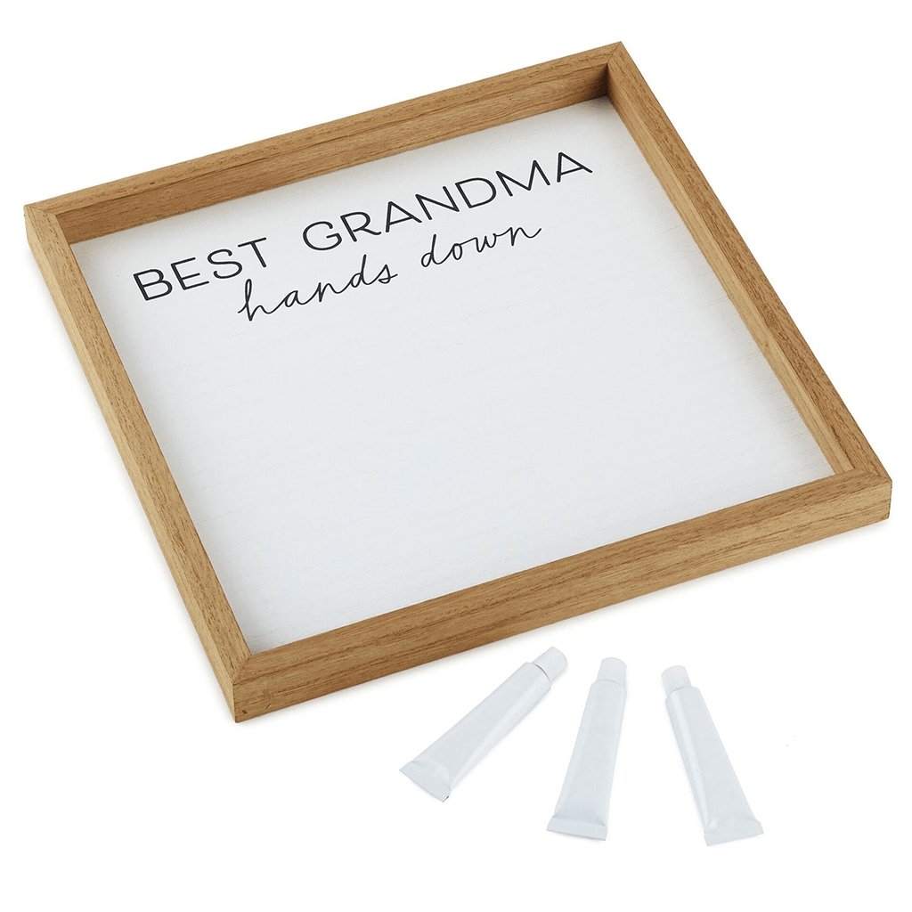 Hallmark  Best Grandma Hands Down Wood Sign Handprint Kit