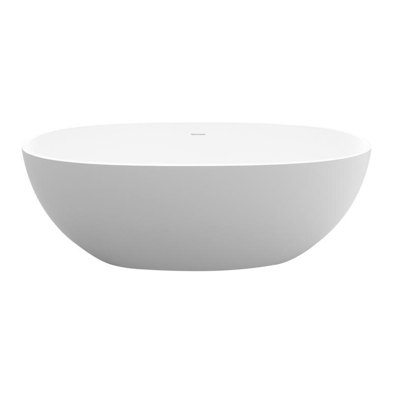 Alvana 61'' x 29.5'' Freestanding Soaking Solid Surface Bathtub