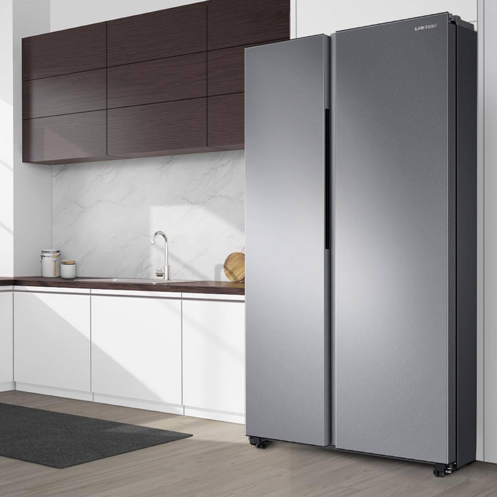  36 in. 28 cu. ft. Smart Side by Side Refrigerator in Fingerprint-Resistant Stainless Steel Standard Depth RS28A500ASR