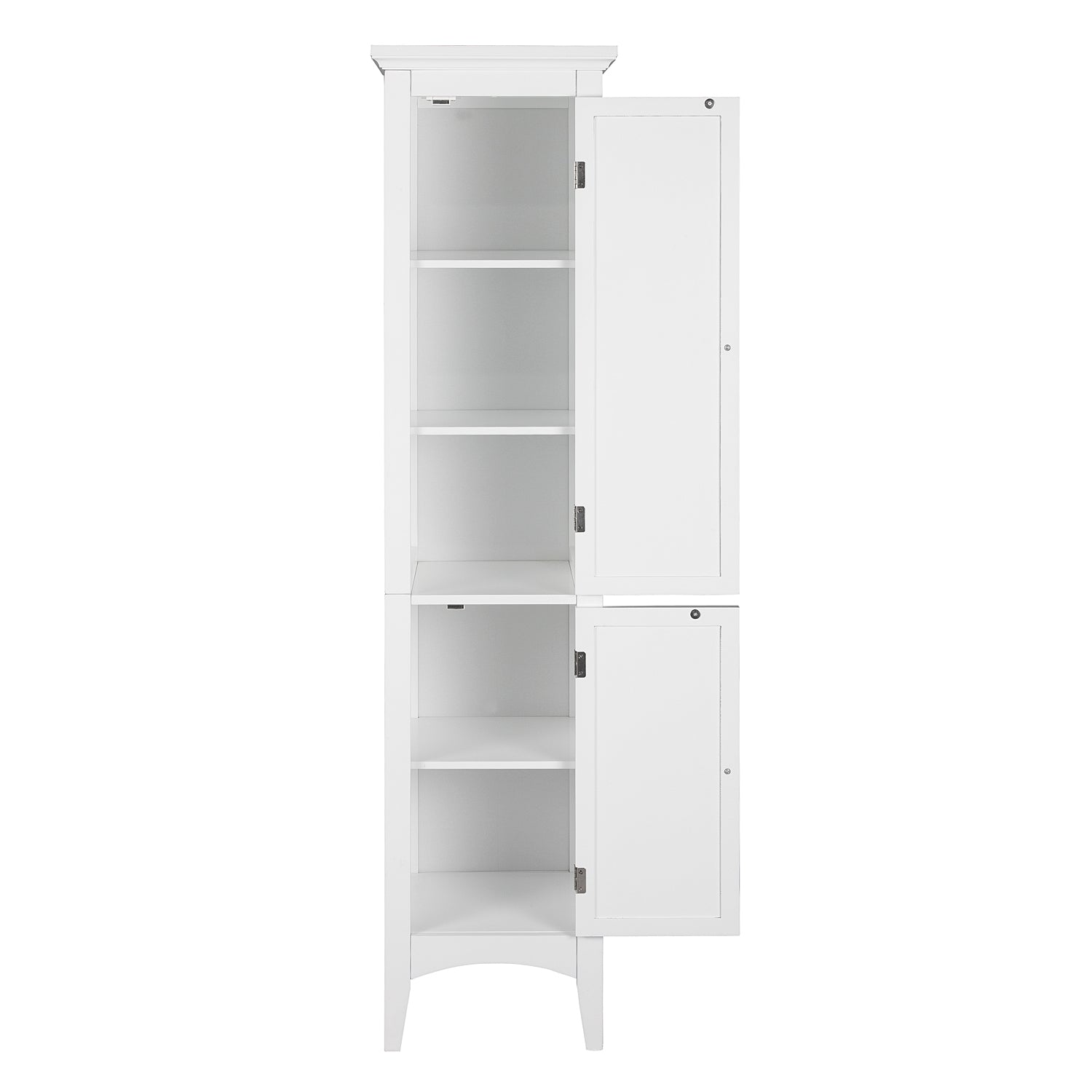 Teamson Home Glancy Wooden Tall Tower Cabinet with Storage, White