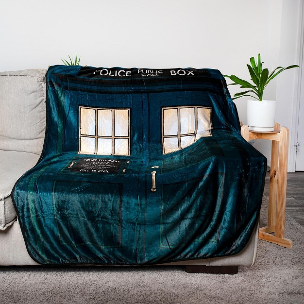 Surreal Entertainment Doctor Who Tardis Fleece Throw Blanket 45 X 60 Inches