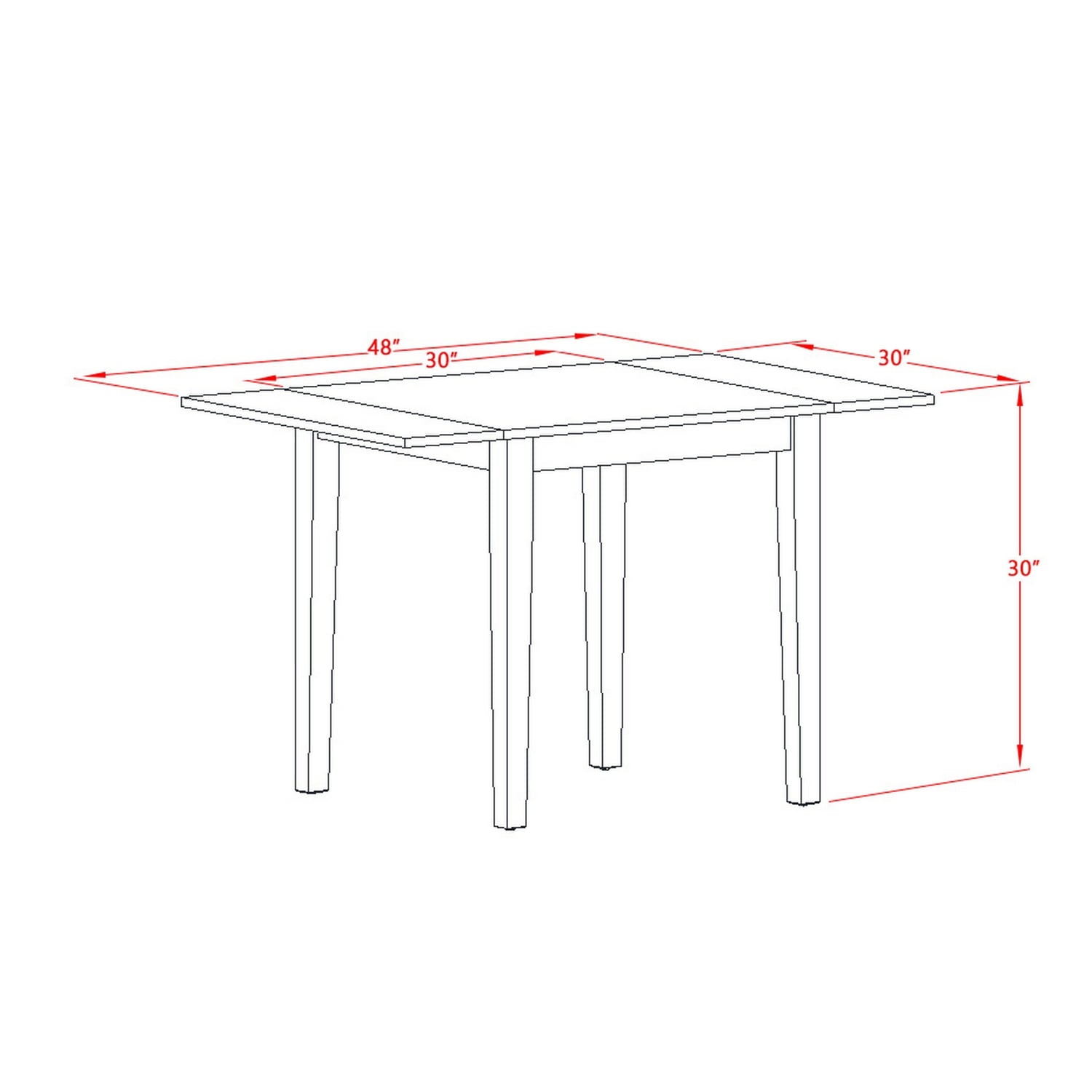 East West Furniture NDQU5-WHI-W, 5Pc Dining Room Table Set Offers a Small Kitchen Table and 4 Kitchen Chairs with Solid Wood Seat and X Back, Buttermilk and Black Finish