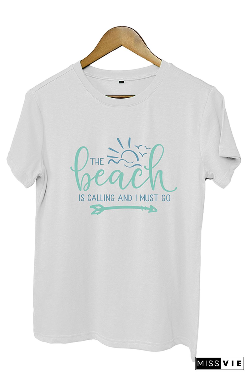 The Beach Is Calling And I Must Go Short Sleeve Graphic Tee Wholesale