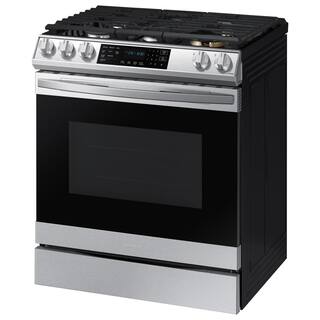  30 in. 6 cu. ft. 5-Burner Slide-In Gas Range with Air Fry and Fan Convection in Stainless Steel NX60T8511SS