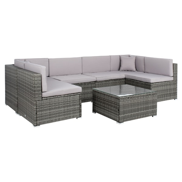 SAFAVIEH Outdoor Living Diona Patio Sectional Set