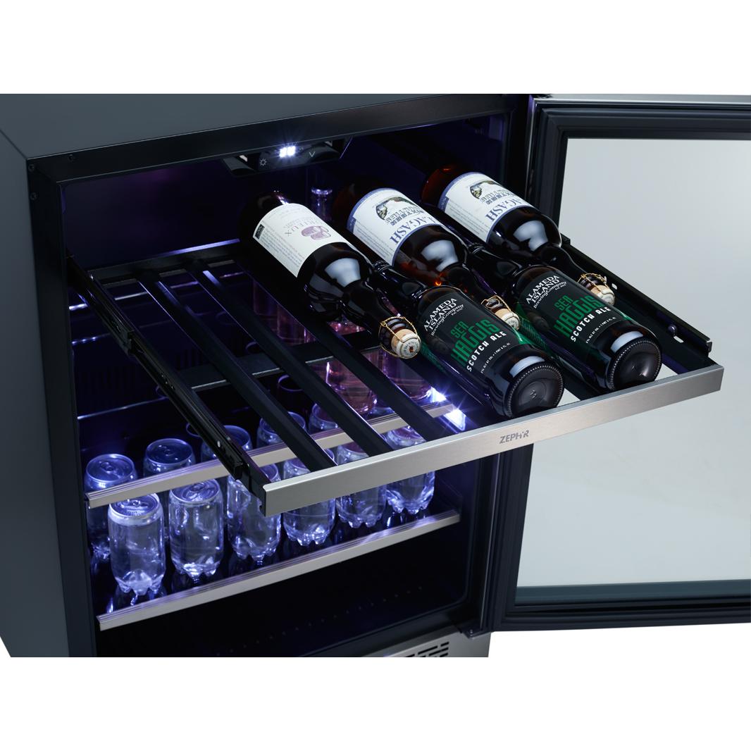 Zephyr Presrv 5.3 cu ft,  24-inch Beverage Center with a Single Zone PRB24C01AG